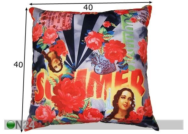 Koristetyyny 40x40 cm, 2 kpl mitat
