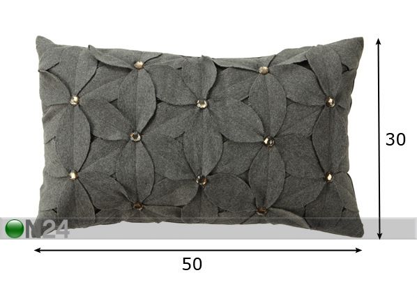 Koristetyyny 50x30 cm mitat