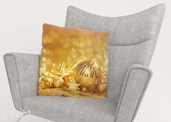 Koristetyynyliina GOLDEN CHRISTMAS TOYS 40x40 cm