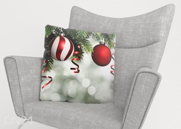 Koristetyynyliina RED CHRISTMAS TOYS 2 40x40 cm