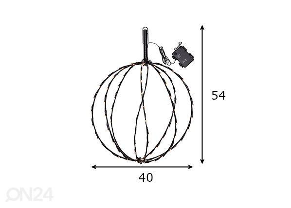 Koristevalaisin Sphere 40 cm mitat