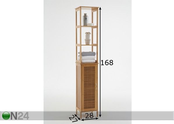 Korkea hyllystö BALI 1 mitat
