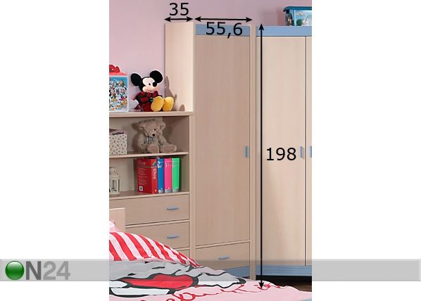 Korkea kaappi FAN FARO mitat