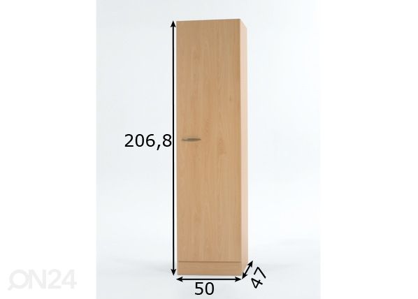 Korkea kaappi KLASSIK 50 mitat