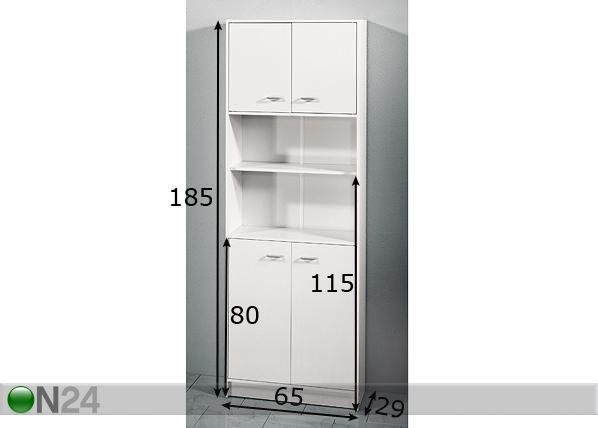 Korkea kaappi STANDARD mitat