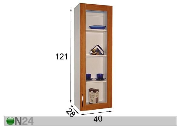 Korkea Keittiökaappi 40 cm mitat
