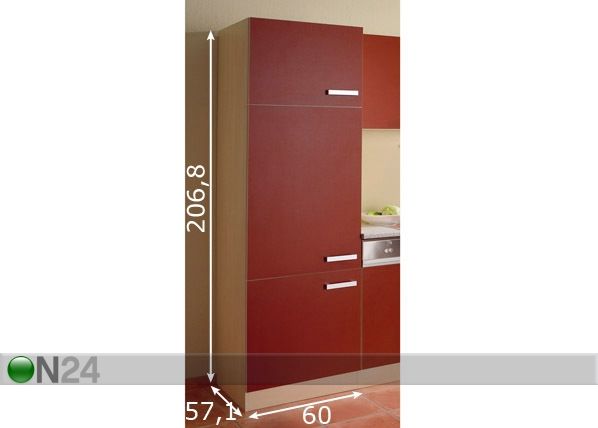Korkea keittiökaappi BERGAMO mitat