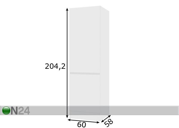 Korkea keittiökaappi IQ mitat