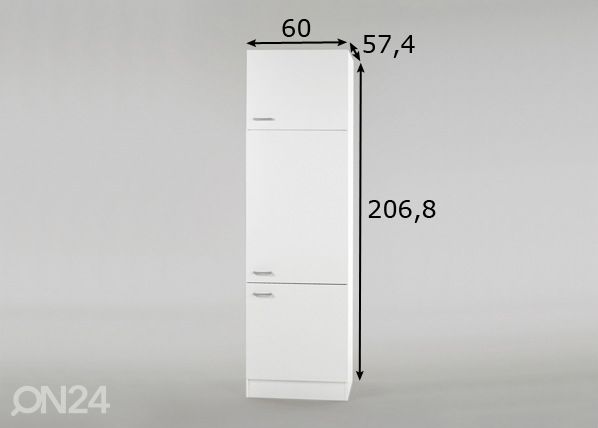 Korkea keittiön kaappi Klassik 60 mitat