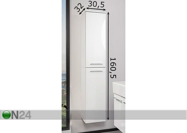Korkea kylpyhuoneen kaappi Lima mitat
