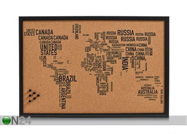Korkkitaulu WORLD LETTERS