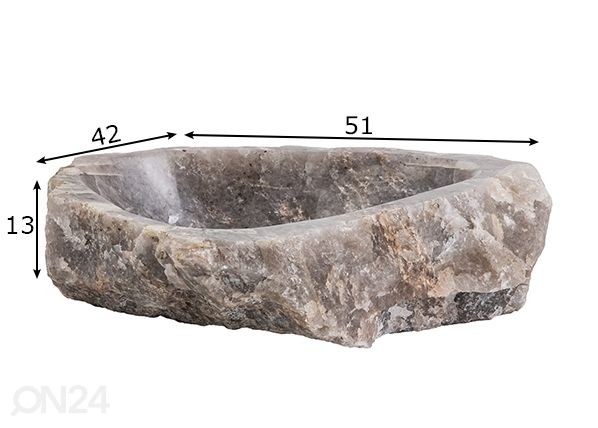 Korukivi pesuallas mitat