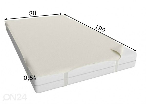 Kosteudenkestävä patjasuoja 80x190 cm mitat