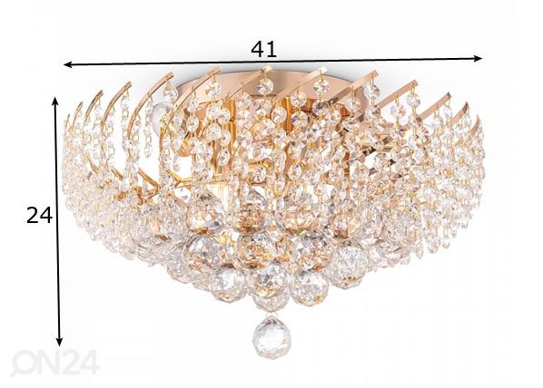 Kristallivalaisin Royal Classic Karolina mitat