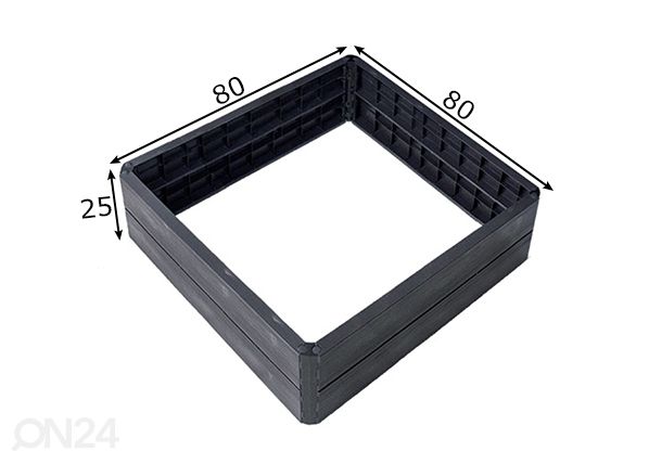 Kukkalaatikko Ergo Quadro mitat