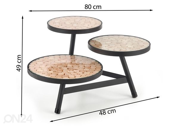 Kukkapöytä mitat
