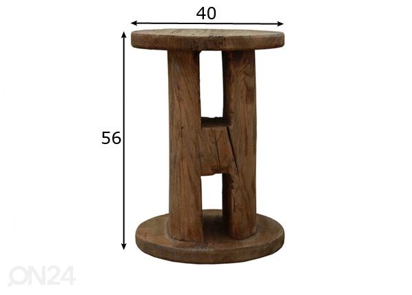 Kukkapylväs Ø 56 x h 40 cm mitat
