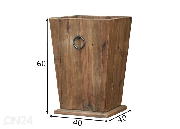Kukkaruukku 60x40x40 cm mitat