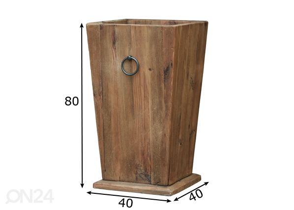 Kukkaruukku 80x40x40 cm mitat