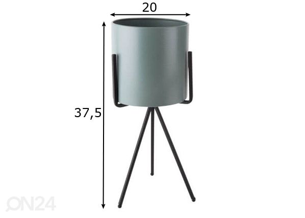Kukkaruukku Pedestal, vihreä Ø20xh37,5 cm mitat