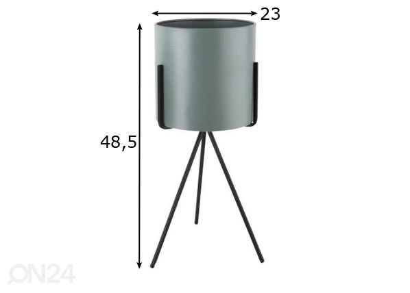 Kukkaruukku Pedestal, vihreä Ø23xh48,5 cm mitat