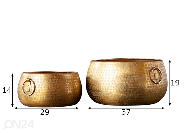 Kukkaruukut Orient, 2 kpl mitat