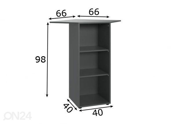 Kulmahyllykkö MRK 353 mitat
