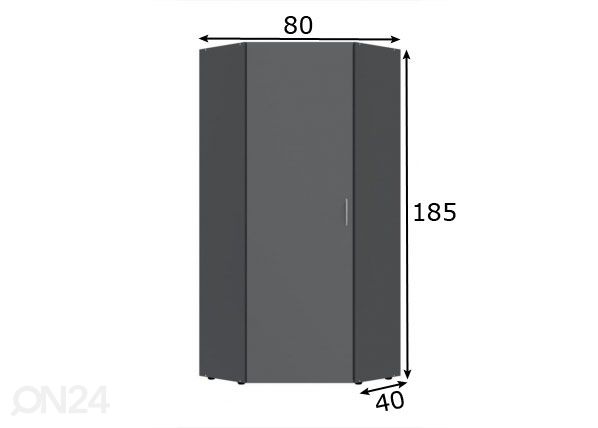 Kulmakaappi MRK 650 mitat