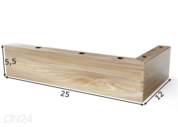 Kulmapala saarnia, öljytty 5,5 cm mitat