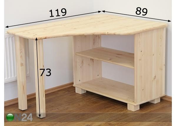 Kulmapöytä LARA 4 mitat