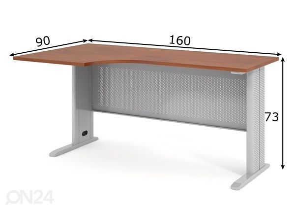Kulmatyöpöytä Express mitat