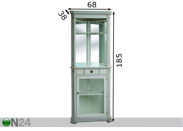 Kulmaviinihylly NIZZA -33 mitat