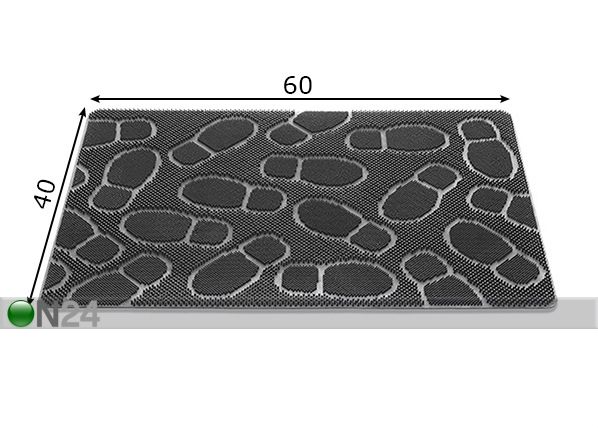Kuminen ovimatto Stepmat 40x60 cm mitat