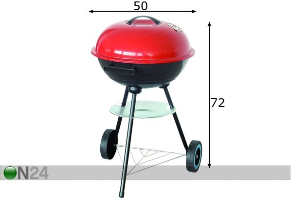 Kupoligrilli mitat