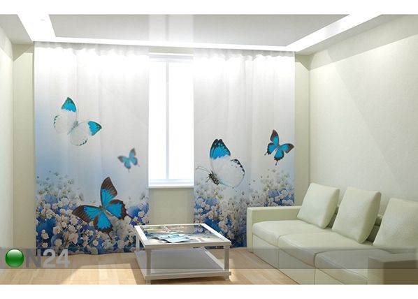 Kuvaverhot SININEN PERHONEN 300x260 cm