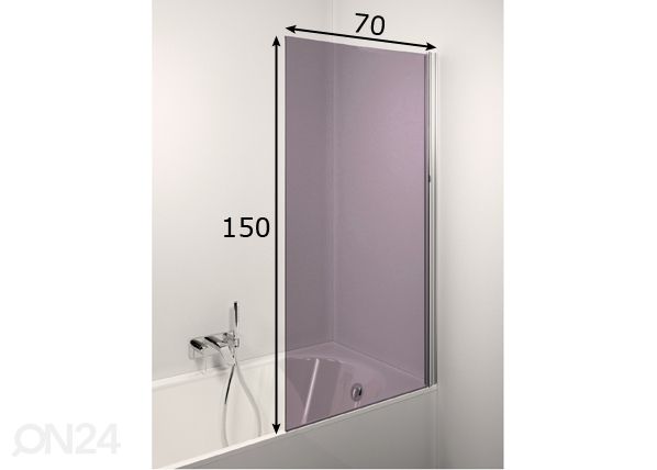 Kylpyammeseinä ESTETICO 70x150 cm mitat