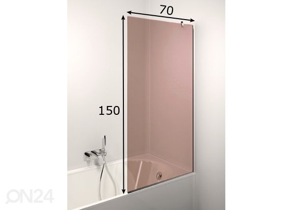 Kylpyammeseinä Noris 70x150 cm mitat