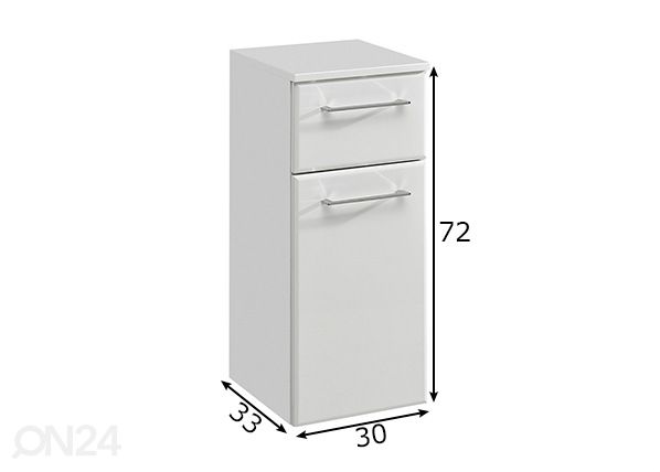 Kylpyhuoneen alakaappi 376 mitat