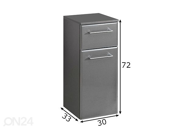 Kylpyhuoneen alakaappi 378 mitat