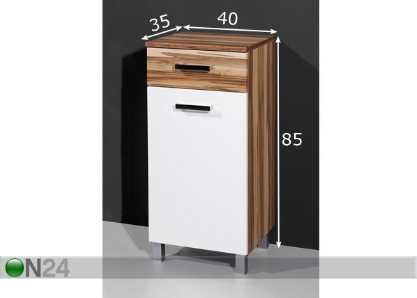 Kylpyhuoneen alakaappi ELEGANCE mitat