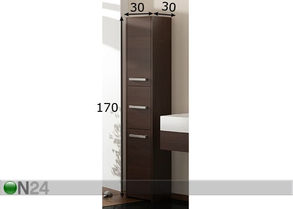 Kylpyhuoneen kaappi 30 cm mitat