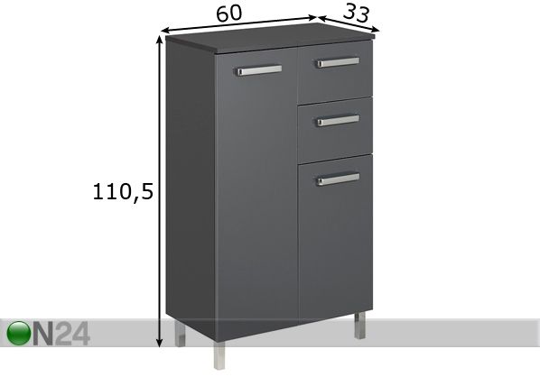 Kylpyhuoneen kaappi 311 mitat