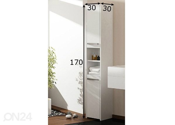 Kylpyhuoneen kaappi Clara 30 cm mitat