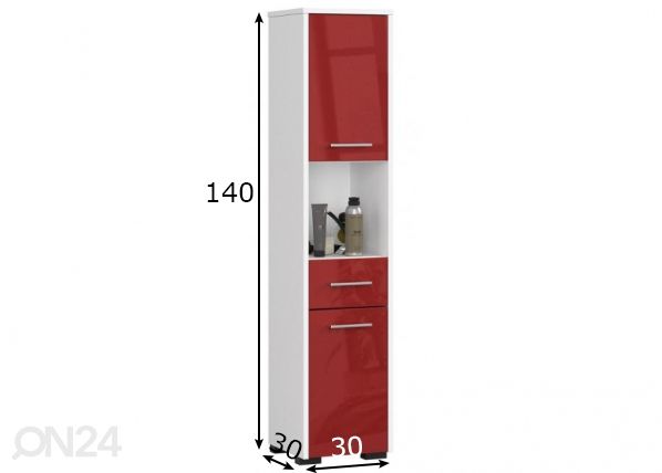 Kylpyhuoneen kaappi Fin mitat