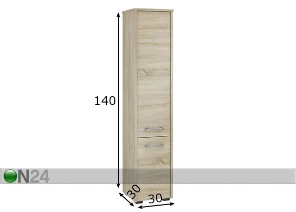 Kylpyhuoneen kaappi Fin mitat