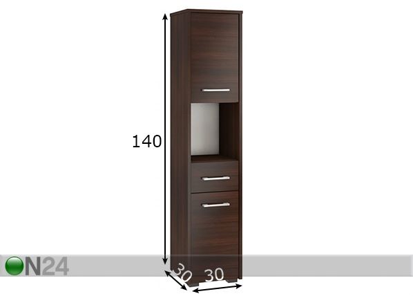 Kylpyhuoneen kaappi Fin mitat