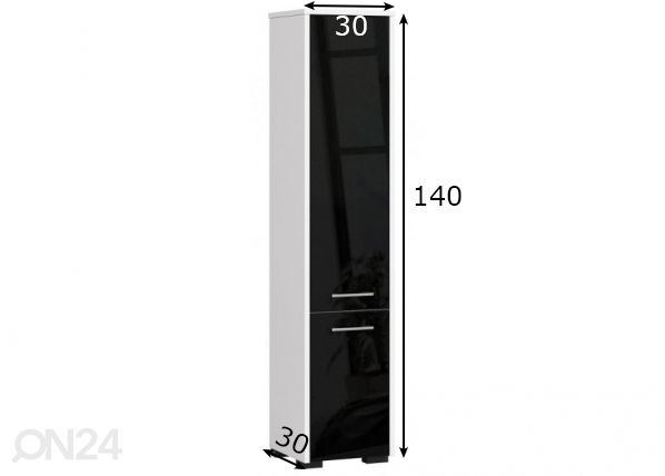 Kylpyhuoneen kaappi Fin mitat