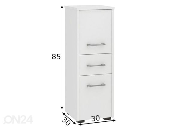 Kylpyhuoneen kaappi Fin I mitat