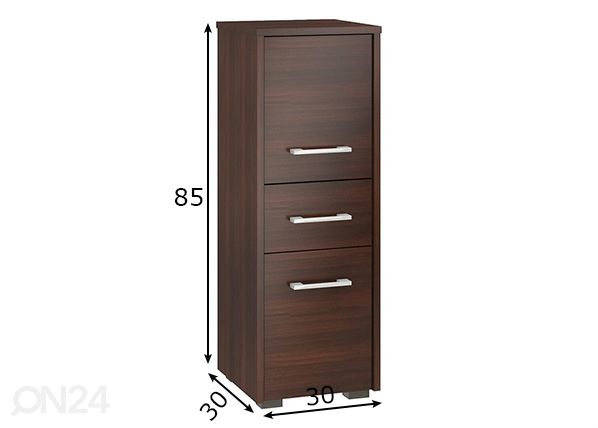 Kylpyhuoneen kaappi Fin I mitat