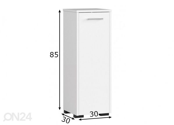 Kylpyhuoneen kaappi Fin I mitat